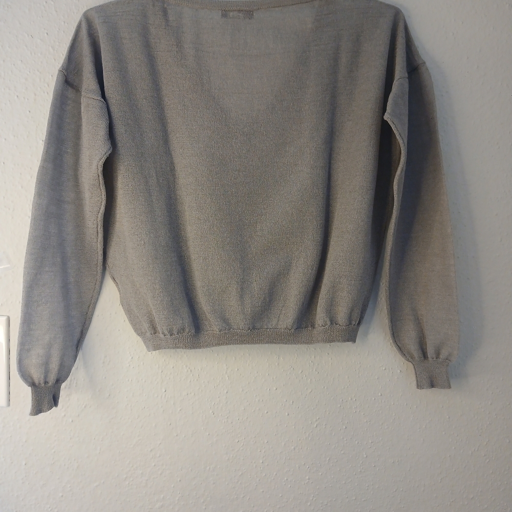 Pezerico Gray V-Neck Sweater - Picture 7 of 10